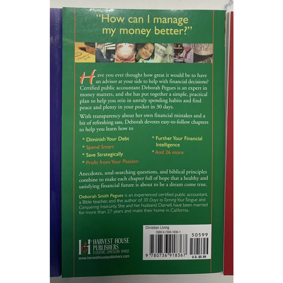 30 Days To Taming Your Fears Finances Stress Book Lot Deborah Smith Pegues - Picture 4 of 6